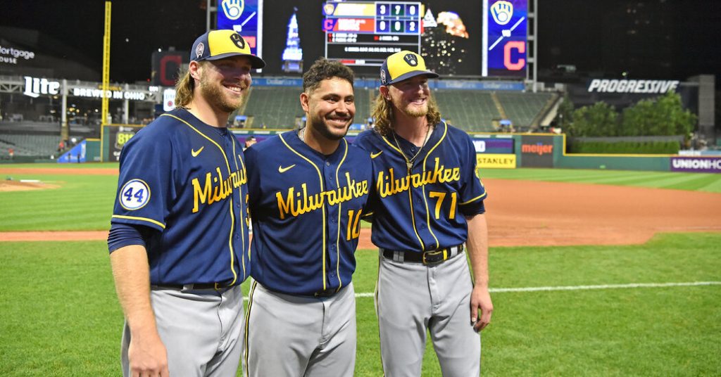 milwaukees combined no hitter is mlbs record ninth this season
