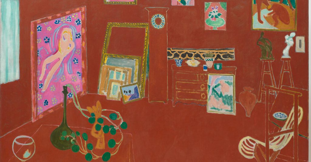 The paintings within Matisse’s ‘The Red Studio’