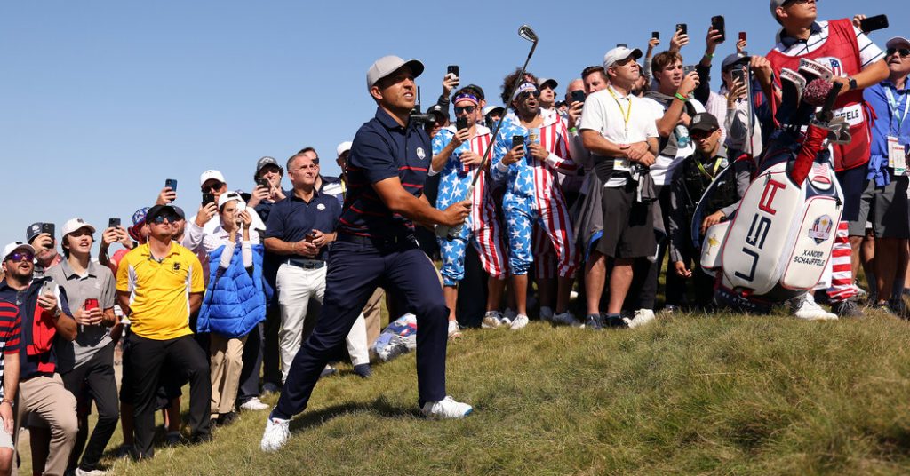 u s ryder cup team seizes big lead on a wild opening day