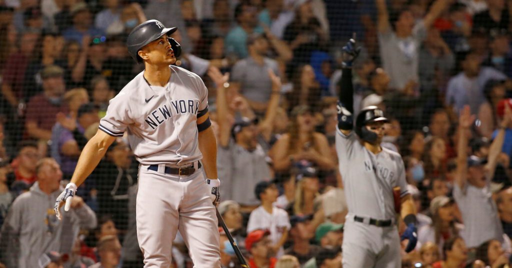 with stanton leading the way yankees pull even with red sox