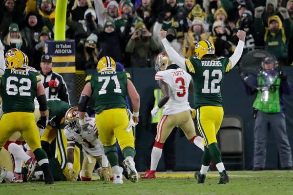 n f l playoffs live updates packers lead 49ers at frigid lambeau field