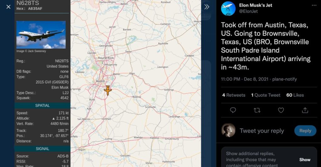 A Teenager Tracked Elon Musk’s Jet on Twitter. Then Came the Direct Message.