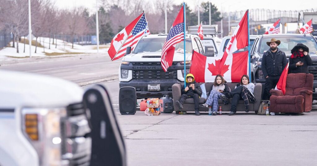 g m cancels shifts at michigan plant over canada protest disruption