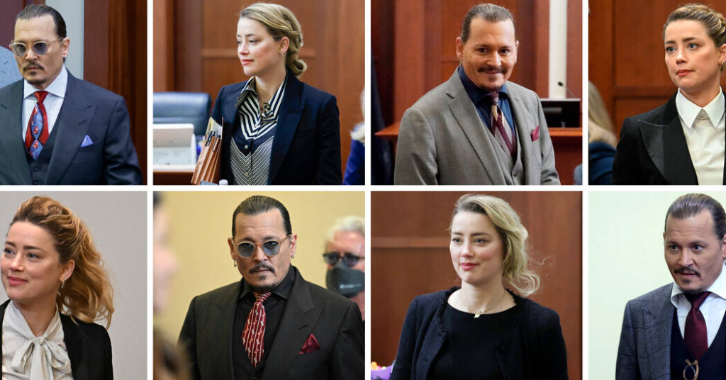 In Court, Johnny Depp and Amber Heard Dress to Suggest