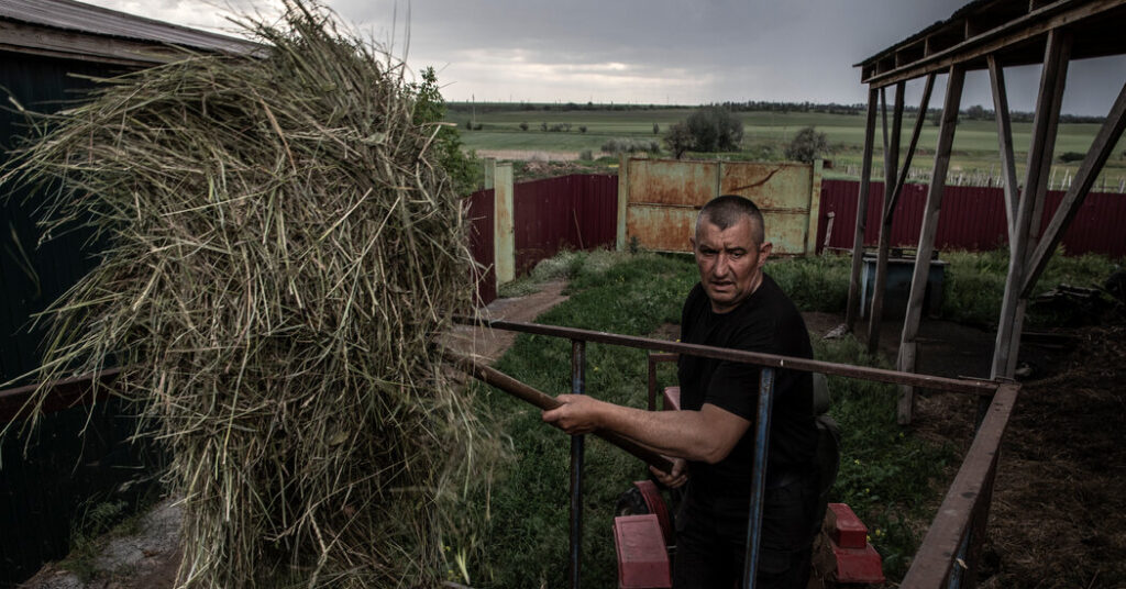 a farmer holds on a fraying lifeline for a besieged corner of ukraine