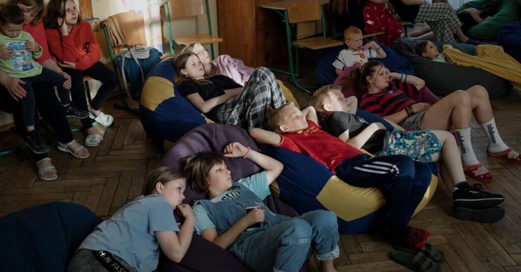 at a boarding school in ukraine displaced children long for home