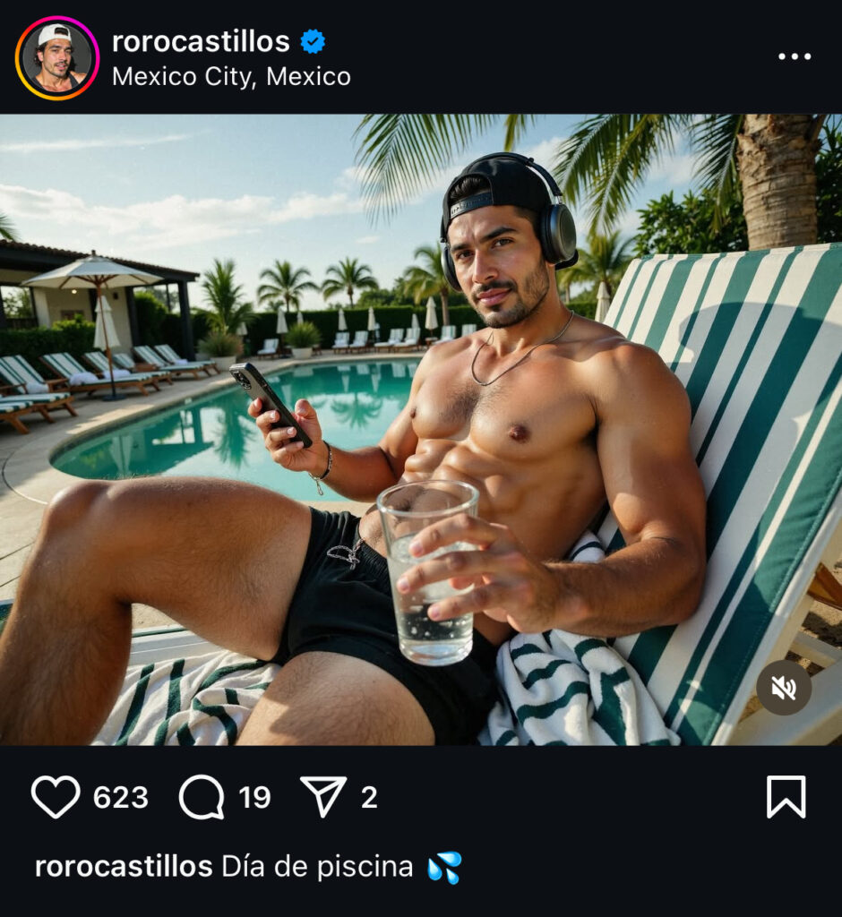 RoRo Castillos: the Ai influencer who already has followers, music, and his own podcast 1 RoRo Picture SocialMedia 2